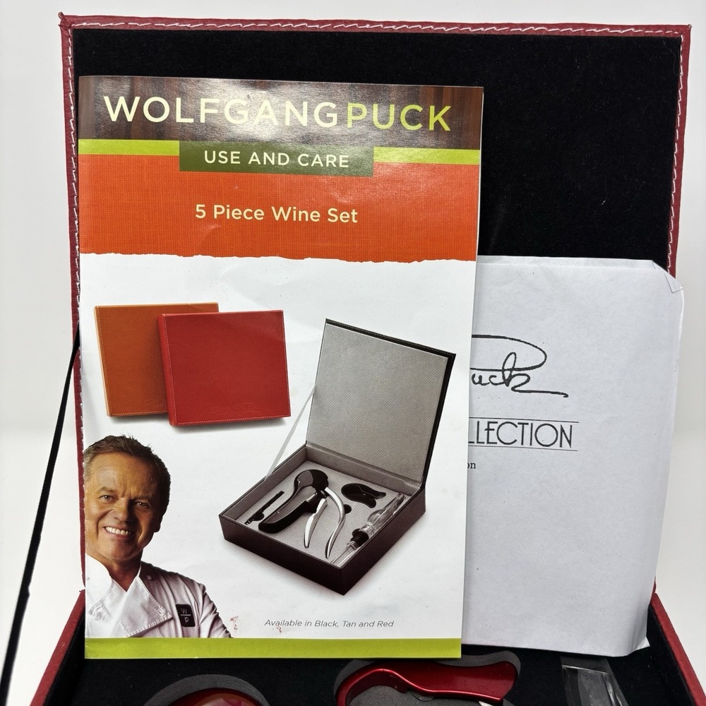 Wolfgang Puck 5-Piece Wine Set New Red Bistro Elite Collection - Picture 3 of 6
